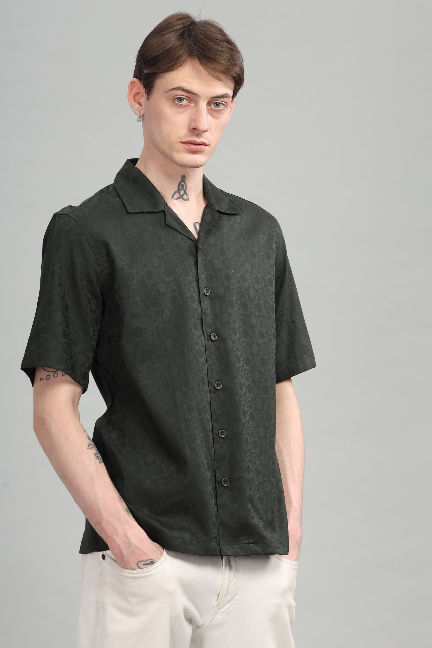 Drop Shoulder Textured Shirt