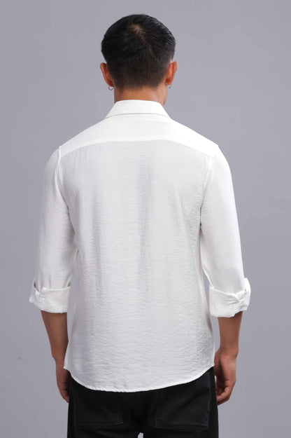 Linen White Texture Shirt