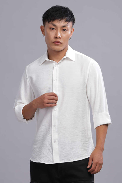 Linen White Texture Shirt