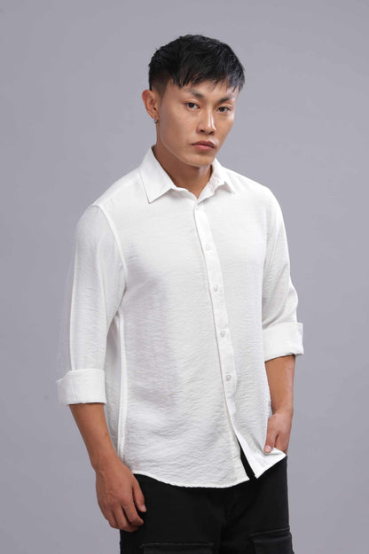 Linen White Texture Shirt