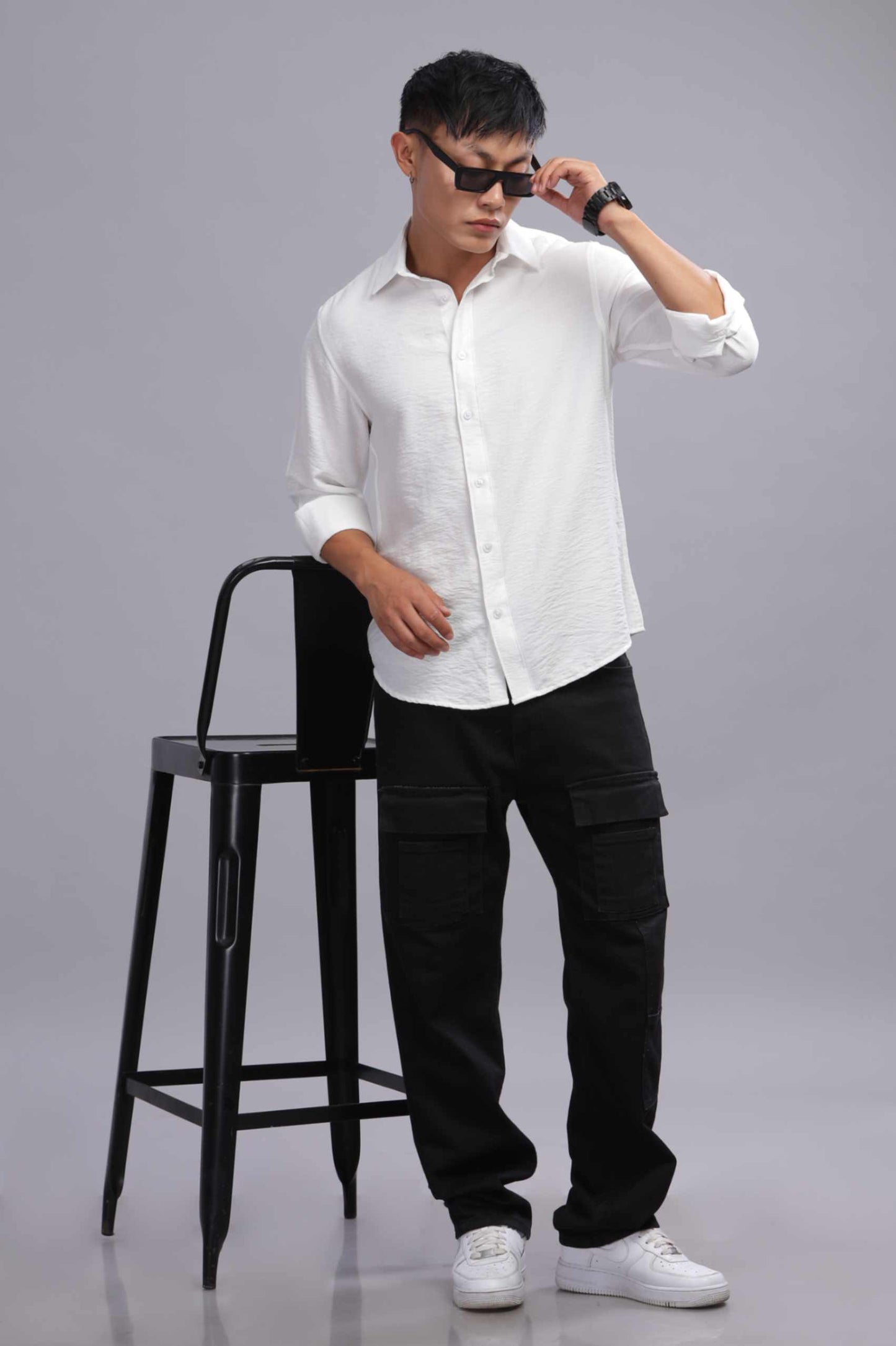 Linen White Texture Shirt